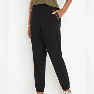 Maurices Black Zip Pocket High Rise Crepe Jogger Pants Small Women’s